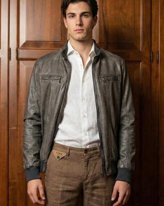 Giacca in ecopelle Grigio Antracite New Brams