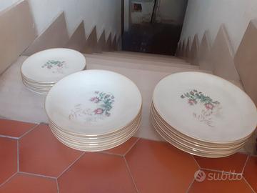 set 18 piatti bordo oro vintage bavaria porcellana