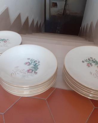 set 18 piatti bordo oro vintage bavaria porcellana