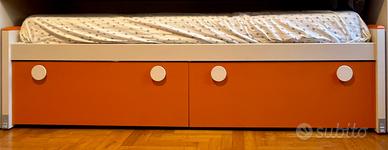Letto singolo con cassetti