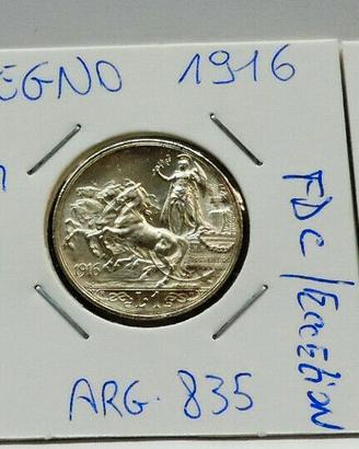 Serie 3 monete argento regno d' italia 1 lire quad