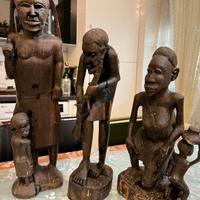 3 grande statua africana in legno ebano