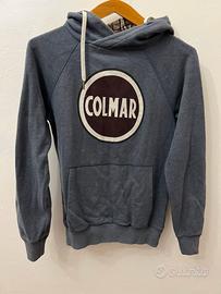 Felpa Colmar Grigio Blu con Cappuccio Vintage