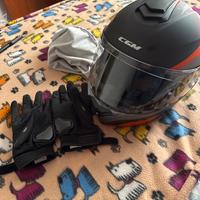 Casco modular CGM 586 BER arancione guanti omaggio