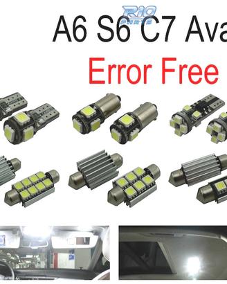 KIT 17 LAMPADE LED INTERNE PER AUDI A A6 S6 RS6 C7