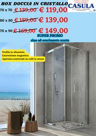 BOX DOCCIA NUOVO IN SUPER PROMO