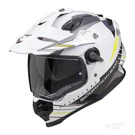 CASCO ADV ADF9000 SCORPION bianco giallo grigio lu