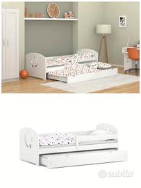 letto montessori con secondo letto estraibile