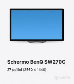 Monitor BenQ SW270C per fotografia