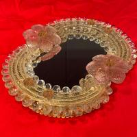 Piccolo specchio vintage da muro in Murano