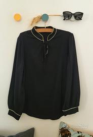 Blusa collo alla coreana taglia L