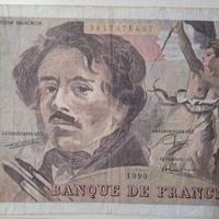 Banconota vintage 100 franchi francesi Delacroix