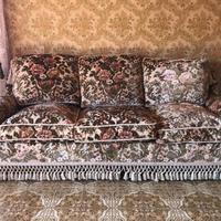 Modernariato Divano in velluto damascato anni '70