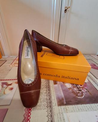 Scarpe decollete con tacco marroni Valleverde 