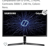 SAMSUNG Monitor 27 pollici da Gaming Curvo 240 mhz