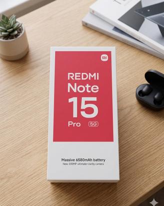 Xiaomi Redmi Note 15 Pro 5G nero NUOVO + RICEVUTA