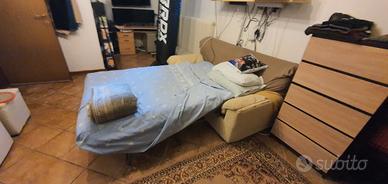 divano letto con materasso in memory foam 