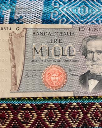 banconota mille lire 1000 lire Giuseppe Verdi
