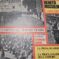 disco 33 giri discorso Benito Mussolink