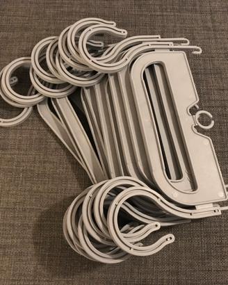 10 supporti in plastica sacche urina da letto