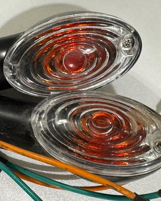 Frecce Moto Custom Nere con Vetro Trasparente