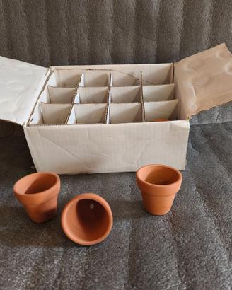 mini vasetti di terracotta 5 pz