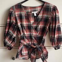 Camicia nera tartan S/ IT 40 / EU 36