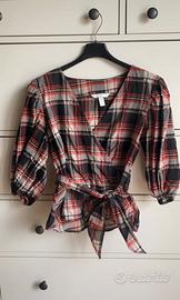 Camicia nera tartan S/ IT 40 / EU 36