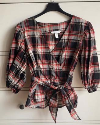 Camicia nera tartan S/ IT 40 / EU 36