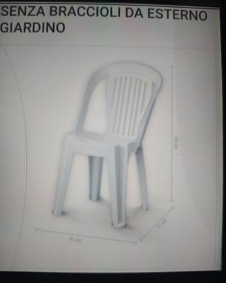 Poltroncina giardino senza braccioli