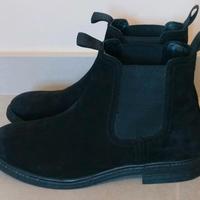 scarpe nere alte uomo scamosciate 