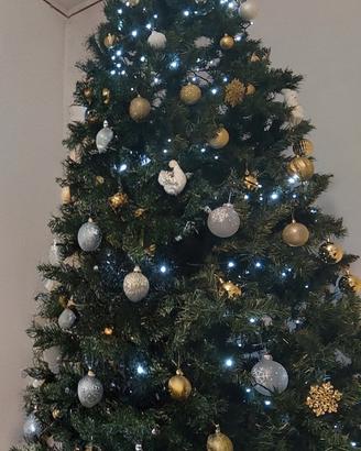 Albero di Natale artificiale 270 cm con luci LED