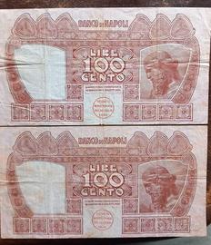 Banconote da 100 lire 1896 Banco di Napoli