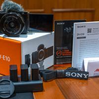 SONY ZV-E10 Vlog cam + obiettivo Sony PZ 16-50 OSS