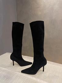 Stivali Jimmy Choo in camoscio nero T.37