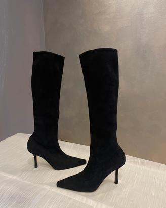 Stivali Jimmy Choo in camoscio nero T.37
