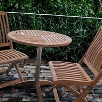 SET TAVOLO E SEDIE DA GIARDINO IN LEGNO TEAK