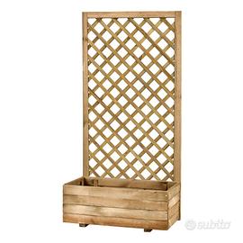 Fioriera con griglia Marika 40X80X H180 Cm Legno