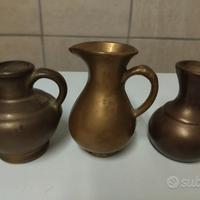 VECCHI OGGETTI BROCCHE ANFORE IN OTTONE  VINTAGE 