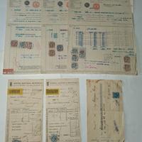 lotto storia postale documenti con marche da bollo