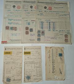 lotto storia postale documenti con marche da bollo