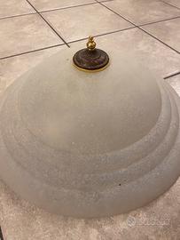 Plafoniera da soffitto in vetro satinato
