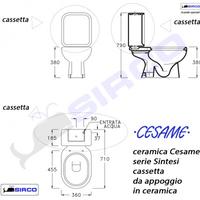 Vaso scarico a terra monoblocco Sintesi Cesame