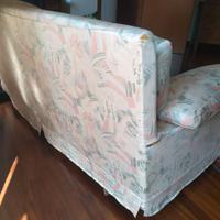 DIVANO ANCHE LETTO 2 POSTI IN PIUMINO E RASO