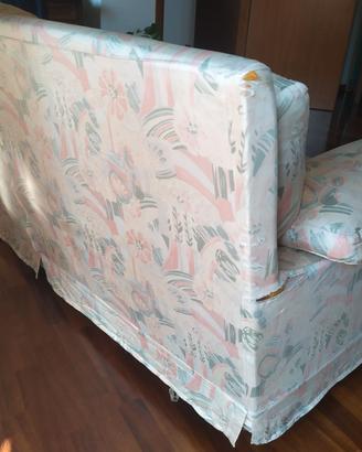 DIVANO ANCHE LETTO 2 POSTI IN PIUMINO E RASO