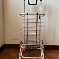 Carrellino pieghevole porta spesa con ruote