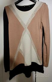 Maglioncino Camomilla Beige e Nero Taglia Unica