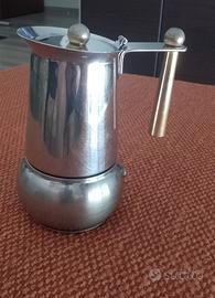 Caffettiera Vintage 3 tazze in acciaio inox 