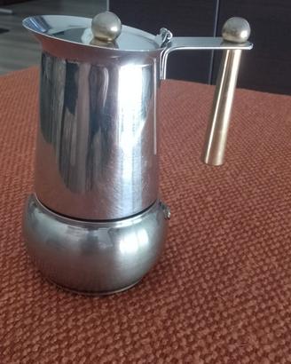 Caffettiera Vintage 3 tazze in acciaio inox 