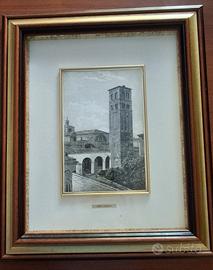 Quadro raffigurante Duomo di Rieti in argento